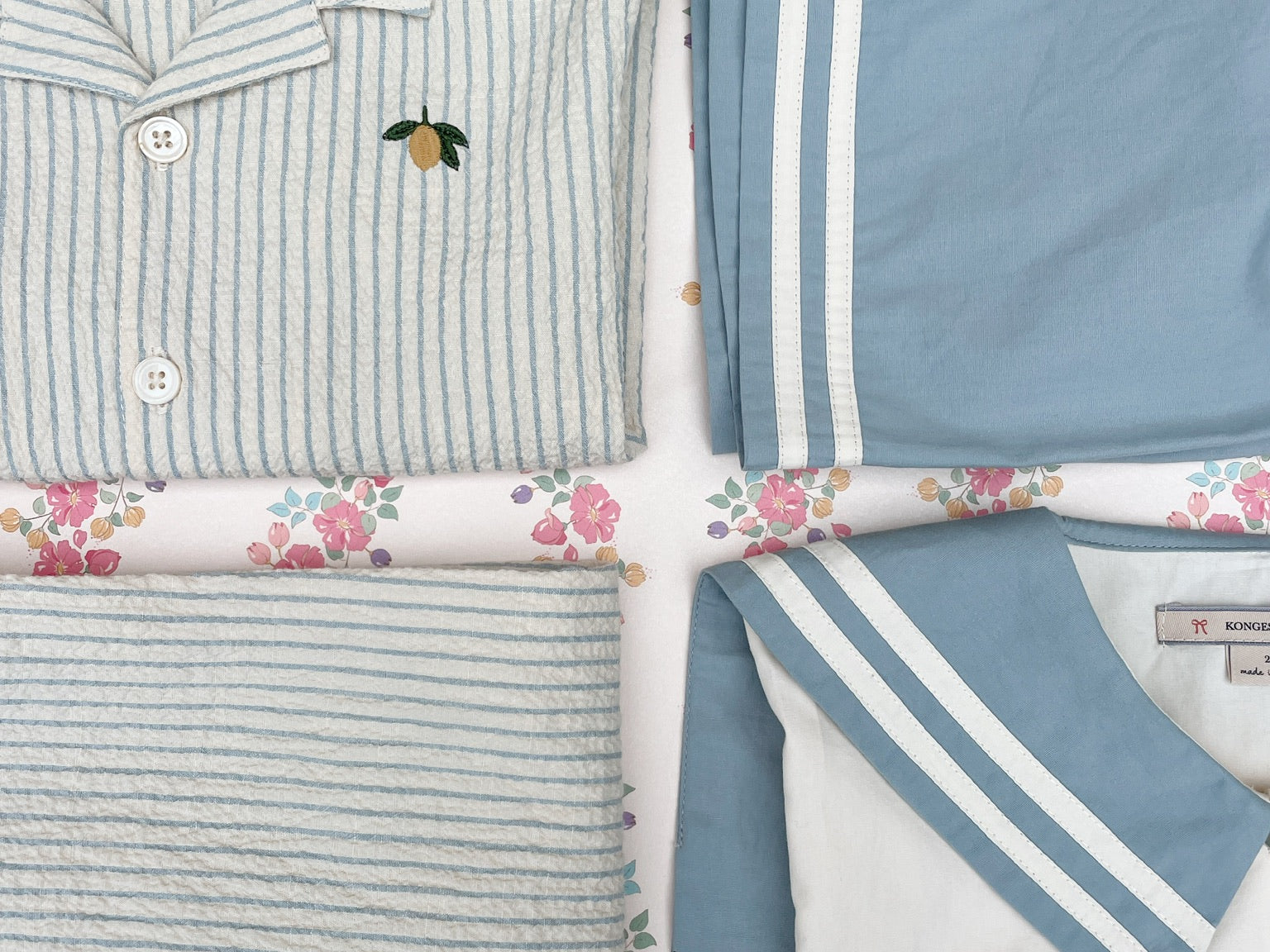 Konges Sløjd A/S Geweven Broeken cloud stripe