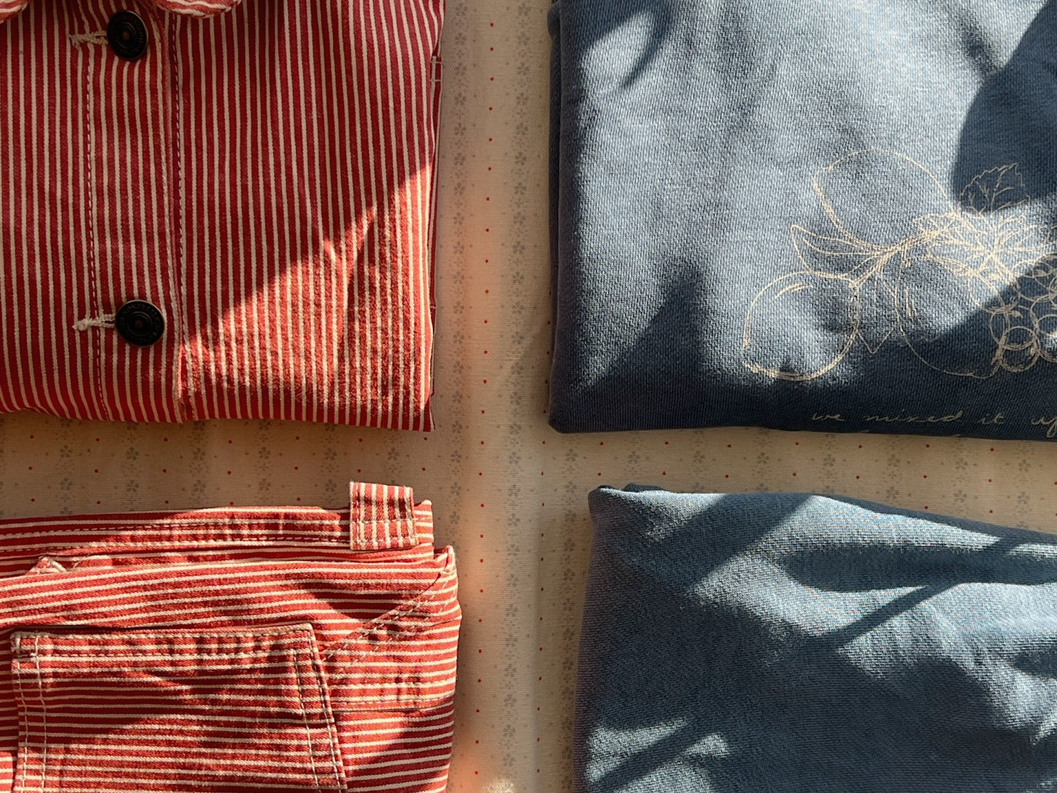 Konges Sløjd A/S Geweven Broeken milk rouge stripe