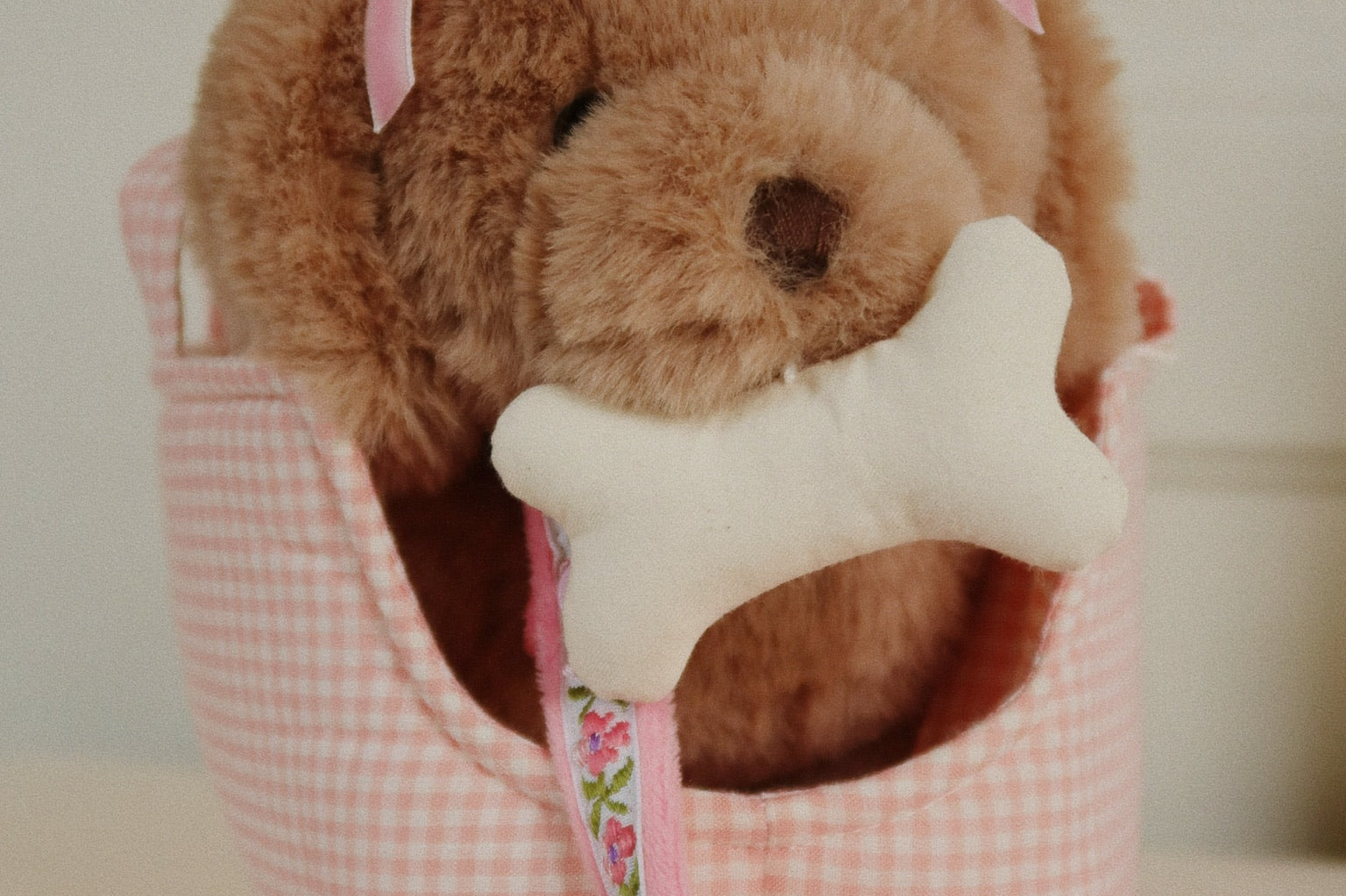 Konges Sløjd A/S Knuffeldieren pink check