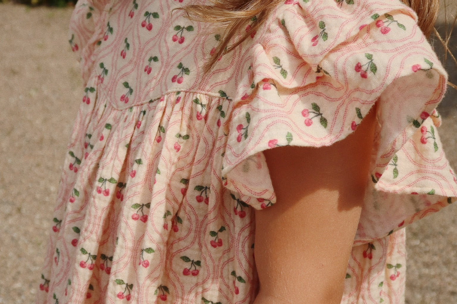 Konges Sløjd A/S WOVEN DRESSES cherry pink motif