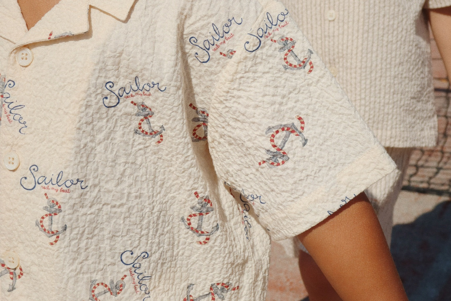 Konges Sløjd A/S Geweven Shirts Met Korte Mouwen rock my boat