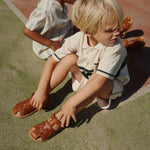 Konges Sløjd A/S Geweven Shirts Met Korte Mouwen antique white