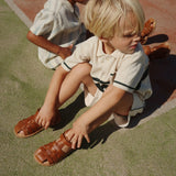 Konges Sløjd A/S Geweven Shirts Met Korte Mouwen antique white