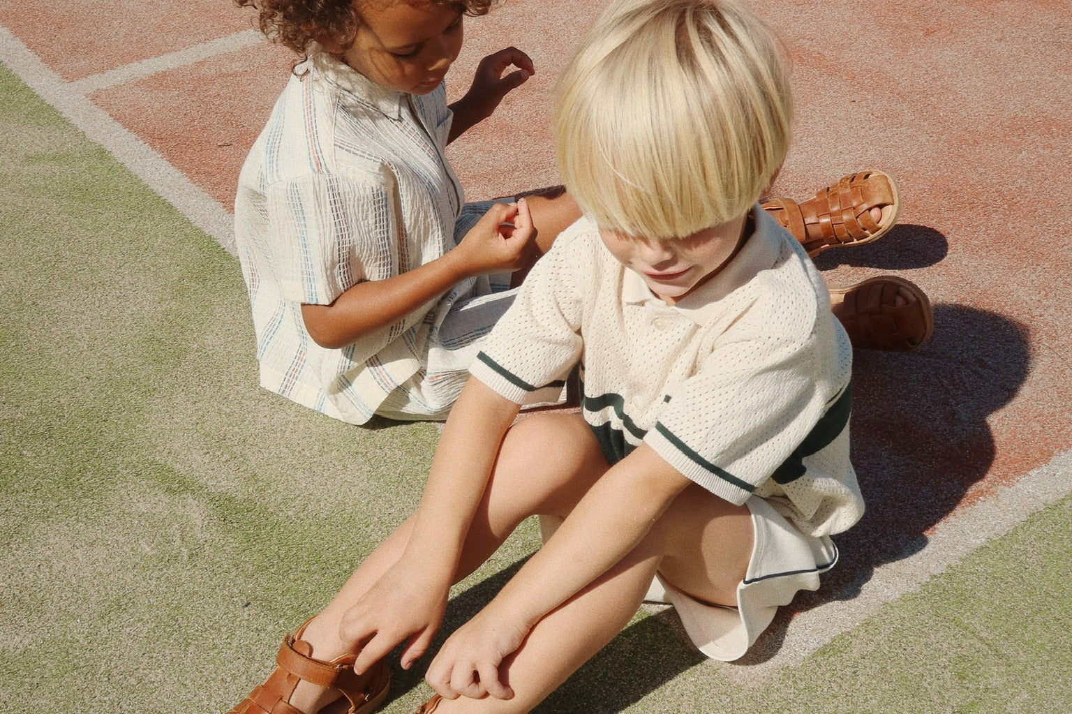 Konges Sløjd A/S Geweven Shirts Met Korte Mouwen antique white