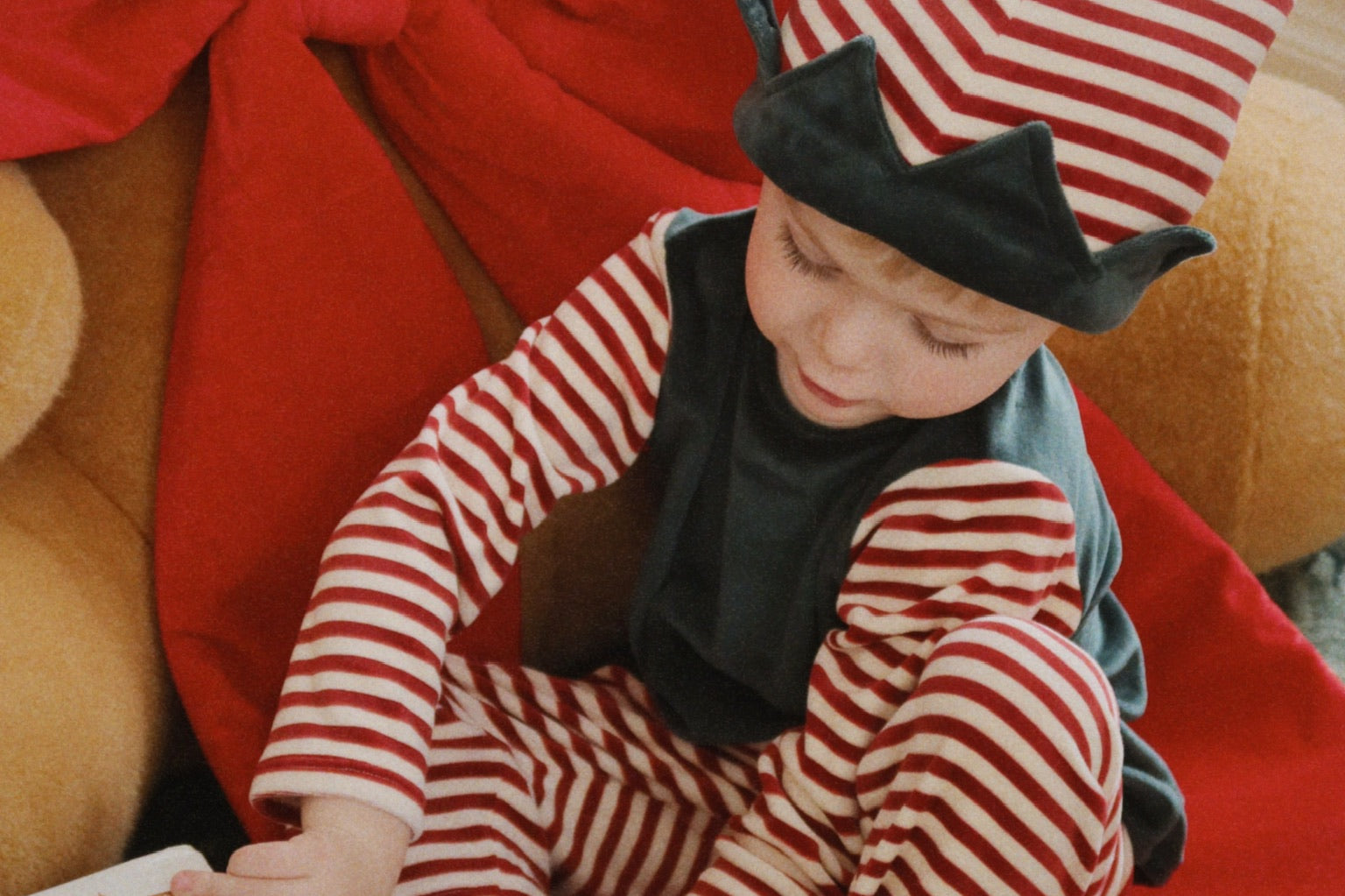 Konges Sløjd A/S Pakken greener pastures/red dahlia stripe