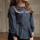 Konges Sløjd A/S Rokjes - Jersey navy blazer