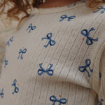 Konges Sløjd A/S Jersey Jurken bow bleu