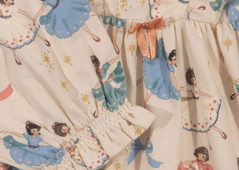 Konges Sløjd A/S Jersey Jurken bow ballerina