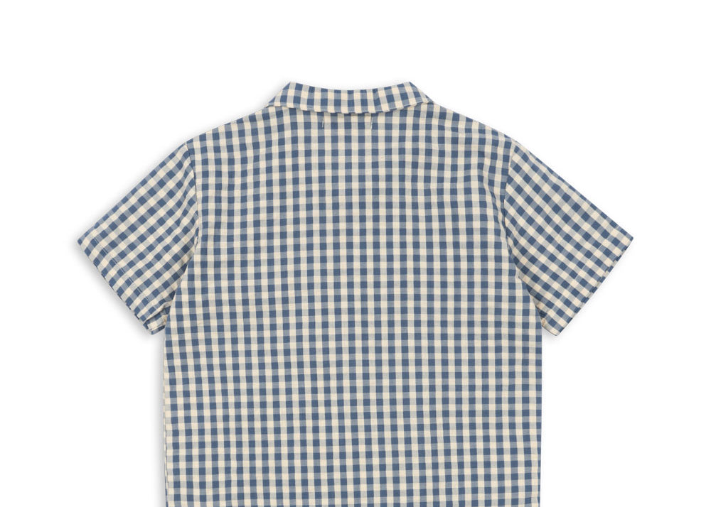 Konges Sløjd A/S Geweven Shirts Met Korte Mouwen captains blue check