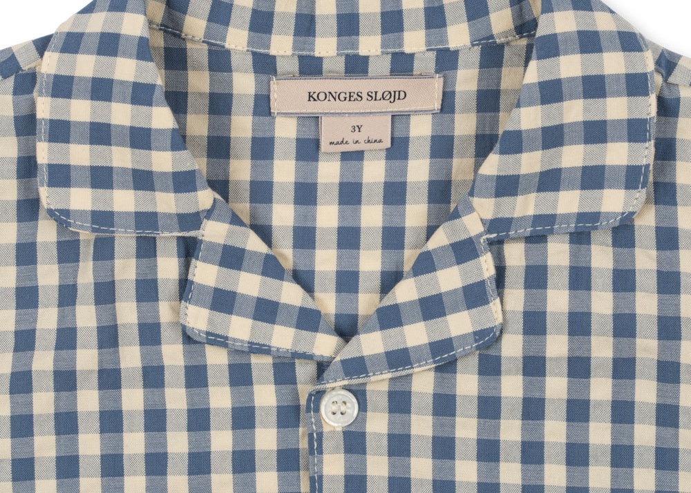 Konges Sløjd A/S Geweven Shirts Met Korte Mouwen captains blue check