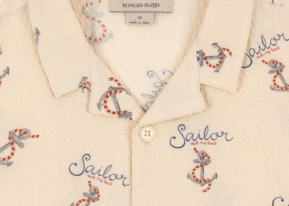 Konges Sløjd A/S Geweven Shirts Met Korte Mouwen rock my boat