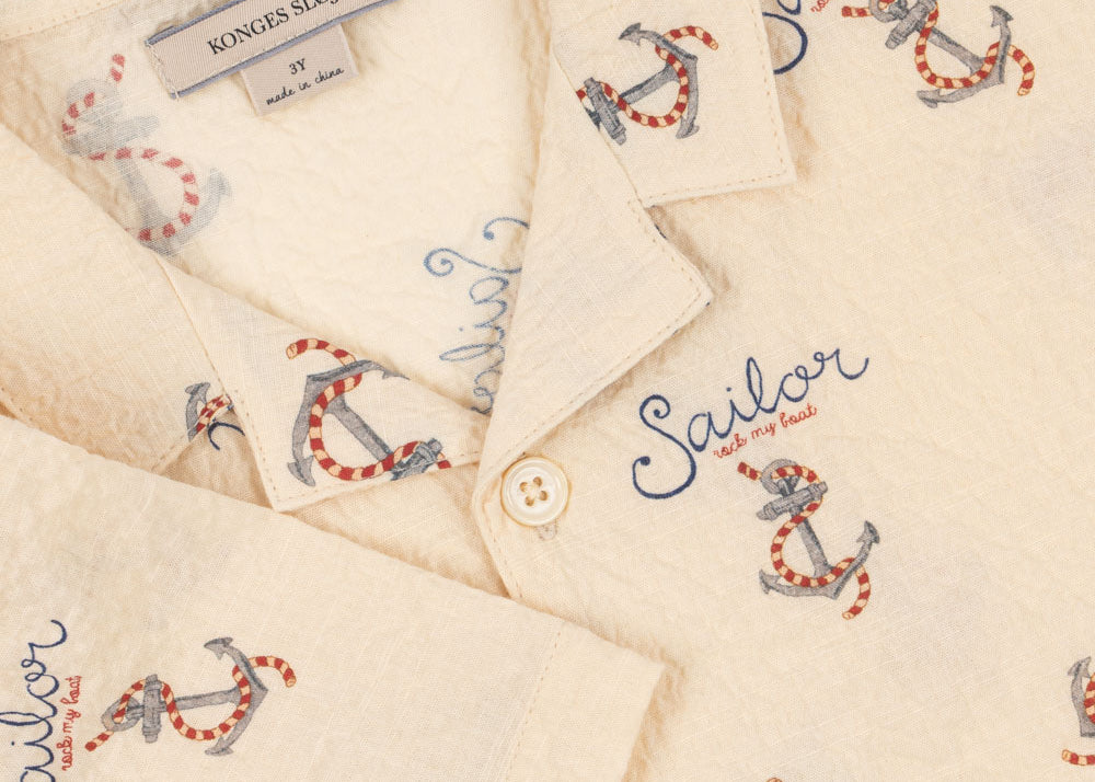 Konges Sløjd A/S Geweven Shirts Met Korte Mouwen rock my boat