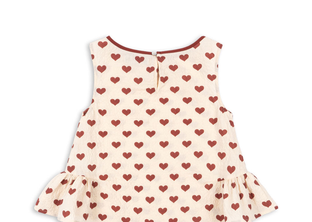 Konges Sløjd A/S Geweven Shirts Met Korte Mouwen amour rouge