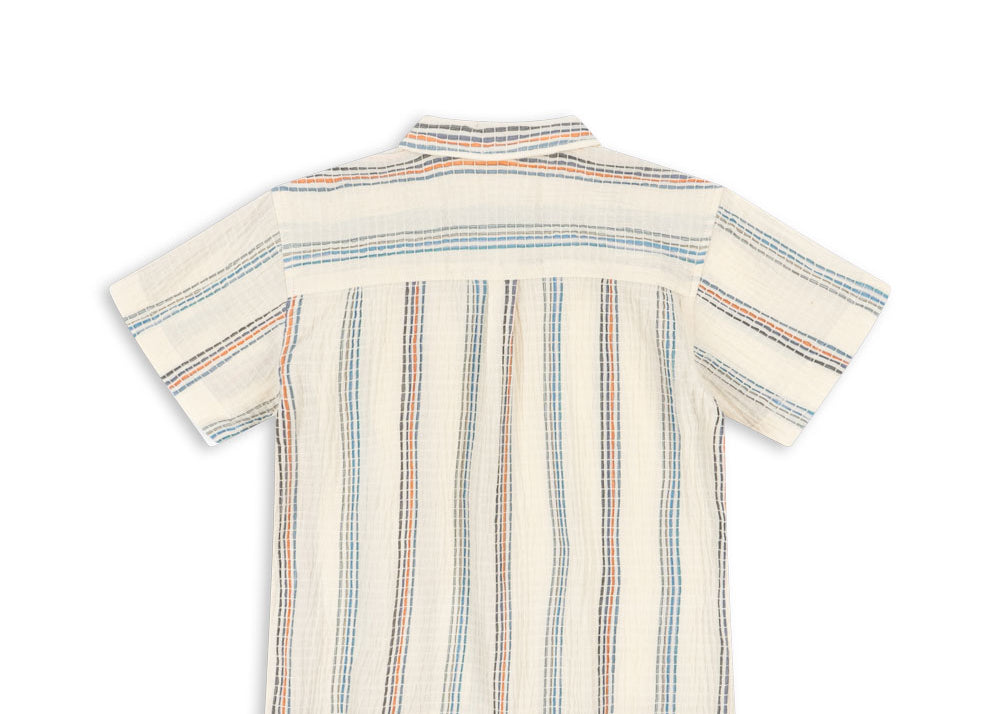 Konges Sløjd A/S Geweven Shirts Met Korte Mouwen antique white