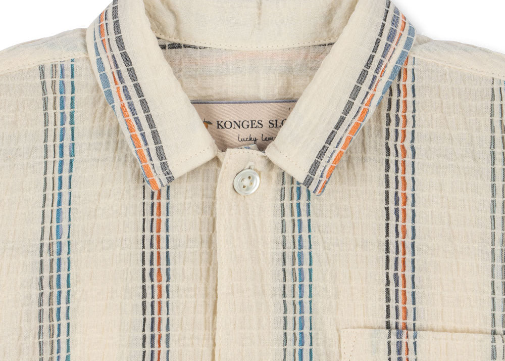 Konges Sløjd A/S Geweven Shirts Met Korte Mouwen antique white