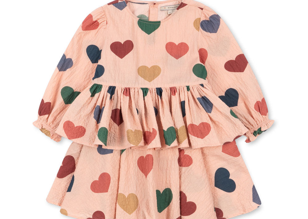 Konges Sløjd A/S WOVEN DRESSES coeur rose coloré