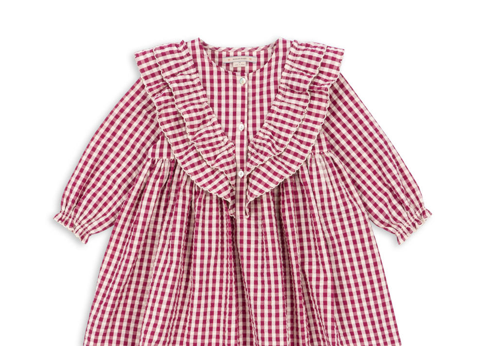 Konges Sløjd A/S WOVEN DRESSES sangria/butter check