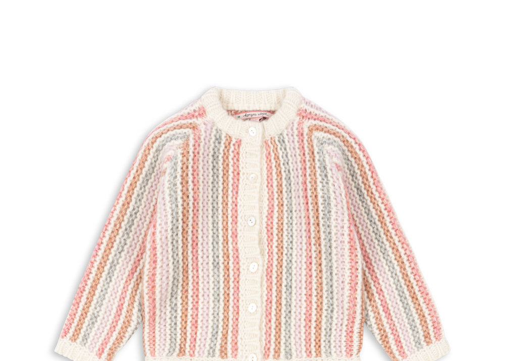 Konges Sløjd A/S Gebreide Cardigans rose stripe