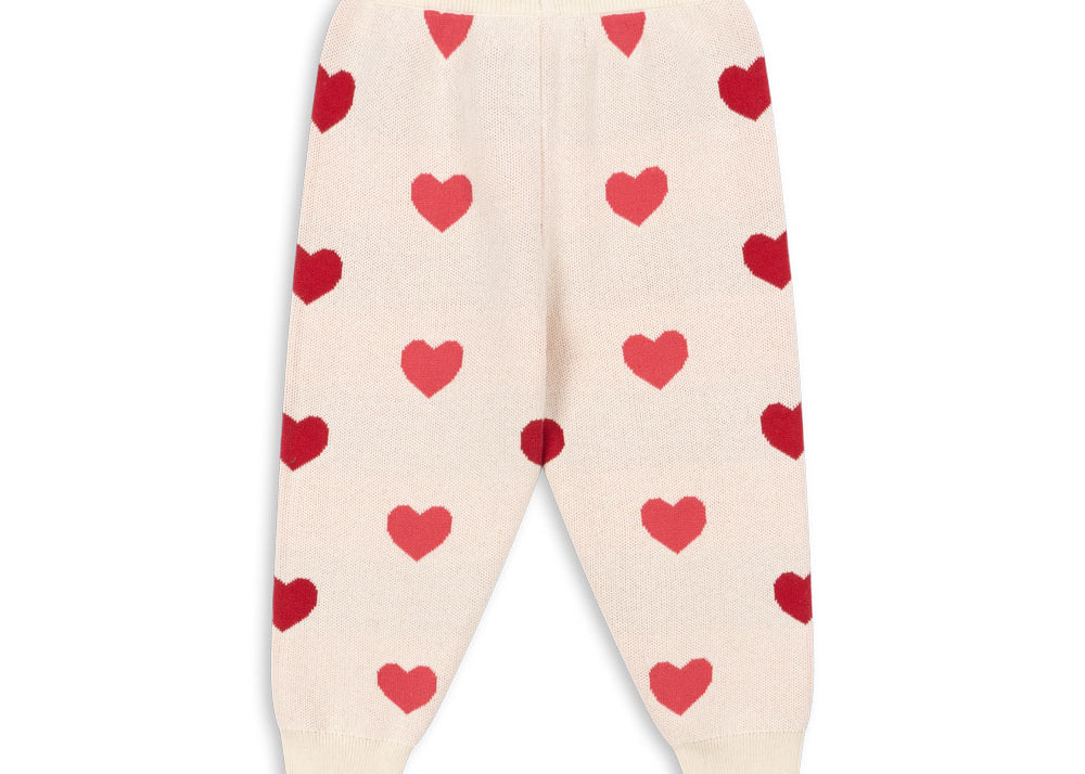 Konges Sløjd A/S Gebreide Broeken coeur coloré duo pink