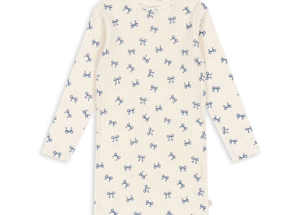 Konges Sløjd A/S Jersey Jurken bow bleu