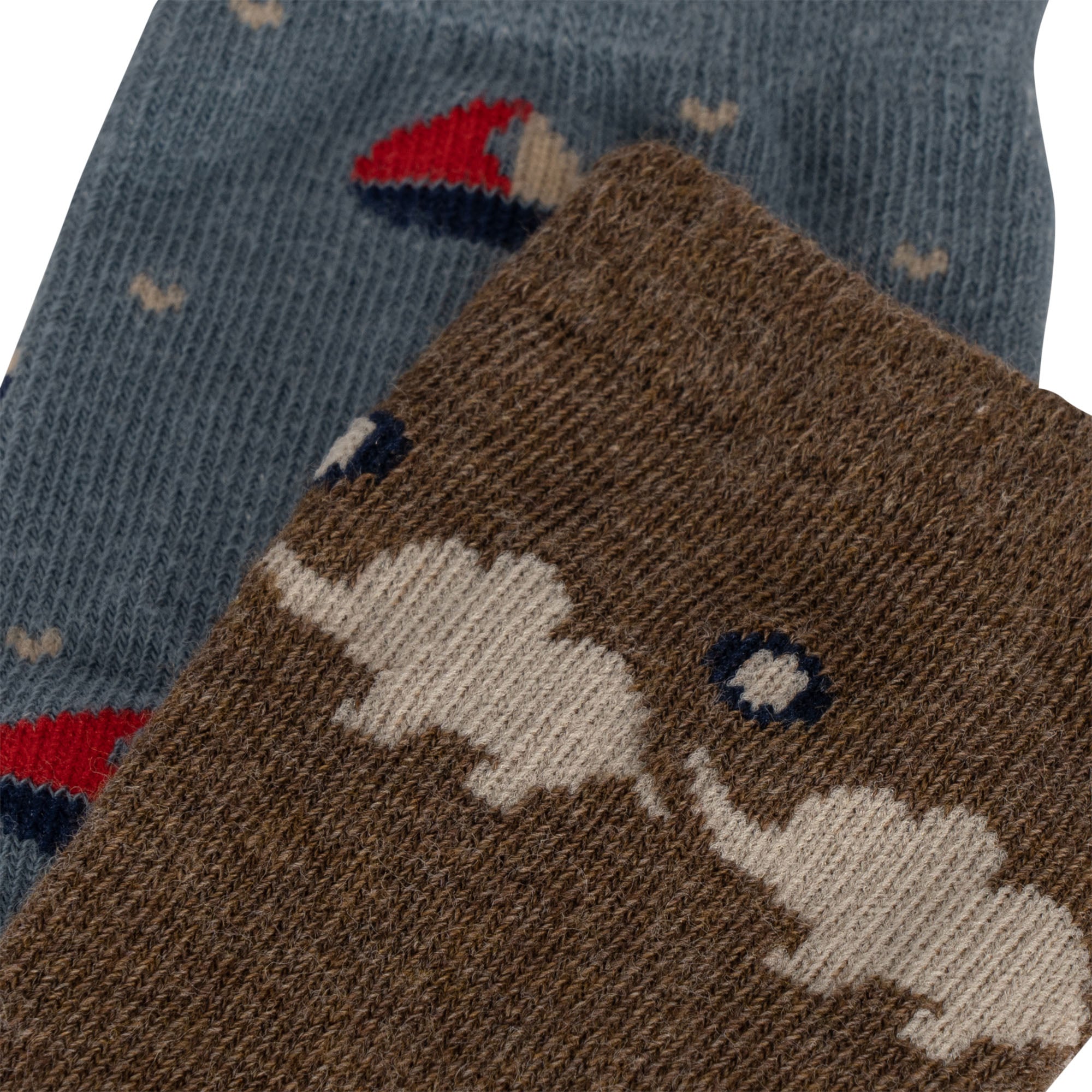 Konges Sløjd A/S Set van 2 paar Lapis-sokken Sokken ELEPHANT/BOAT