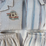 Konges Sløjd A/S Geweven Shirts Met Korte Mouwen antique white