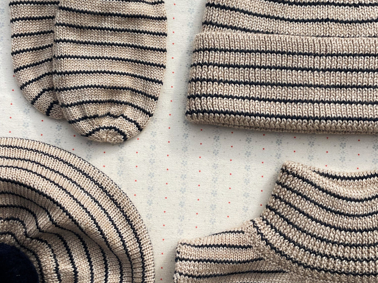 Konges Sløjd A/S MITTENS stripe bluie