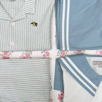 Konges Sløjd A/S WOVEN SHORT SLEEVE SHIRTS cloud stripe