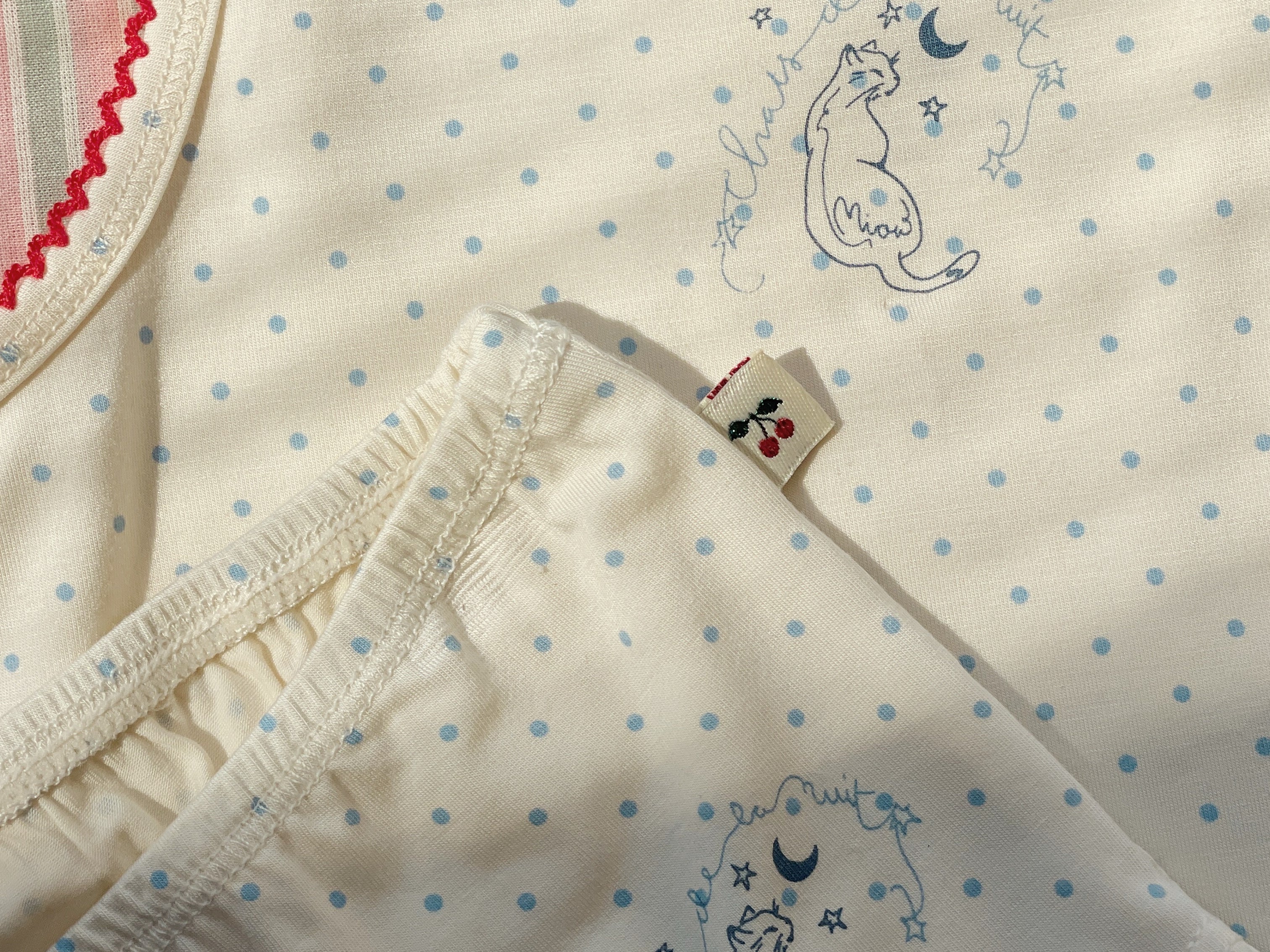 Konges Sløjd A/S Ondergoed blue kitty dot/tramonto