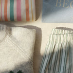 Konges Sløjd A/S WOVEN SHORTS & BLOOMERS basil/orchid/bleu stripe