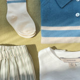 Konges Sløjd A/S WOVEN SHORTS & BLOOMERS basil/orchid/bleu stripe