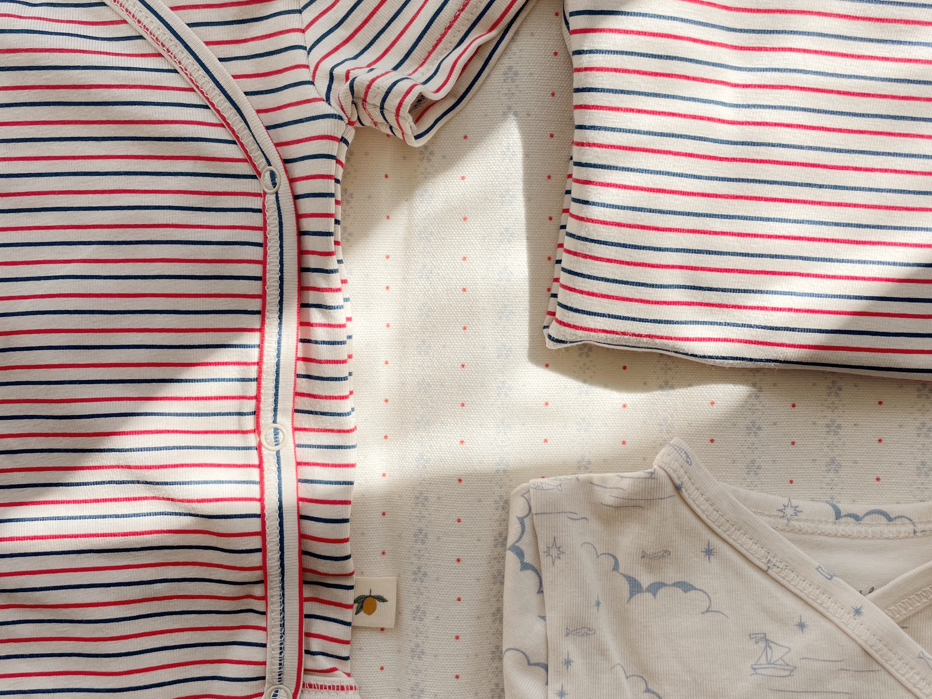 Konges Sløjd A/S Rompers stripe tricolore petit