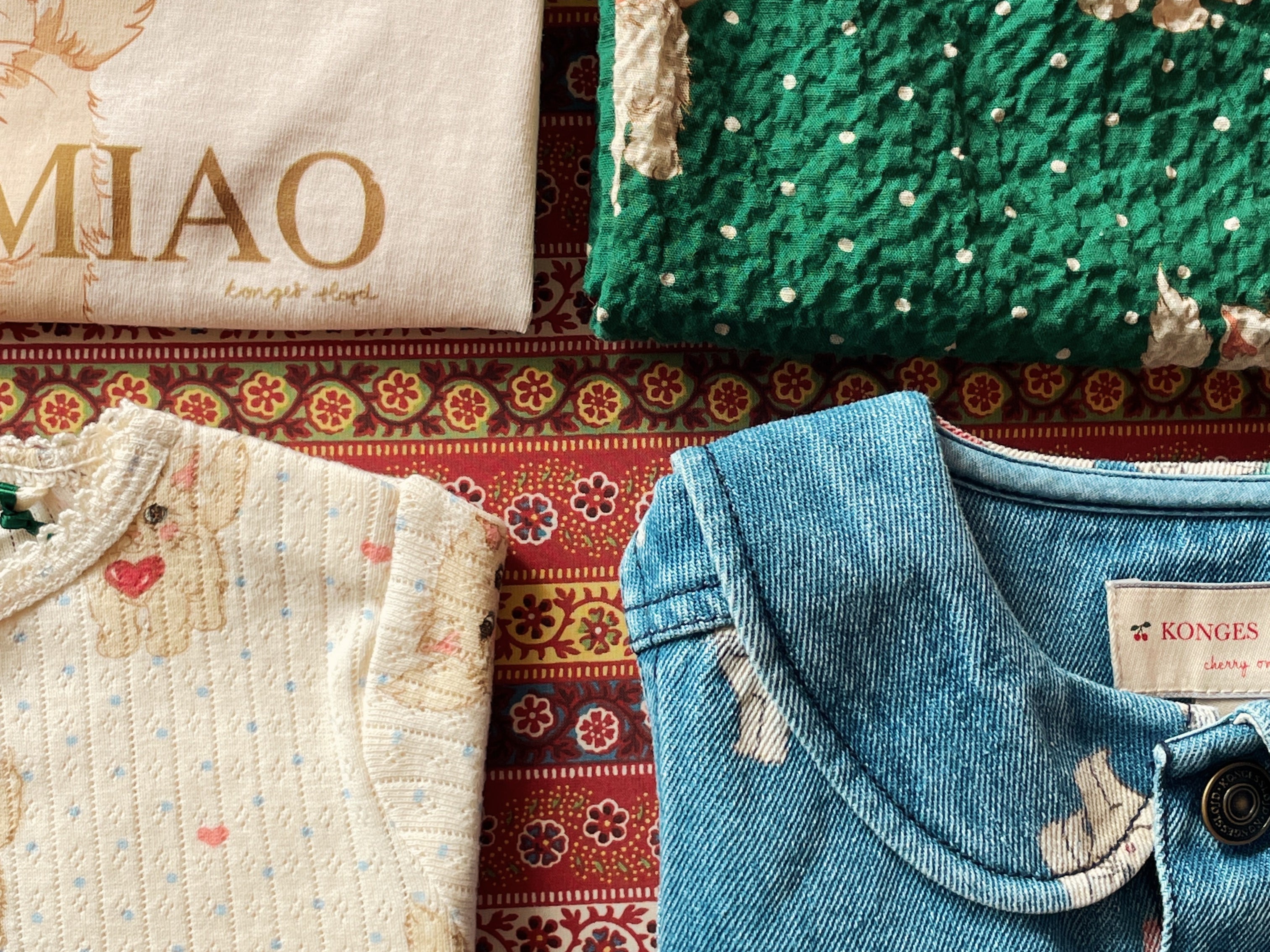 Konges Sløjd A/S Geweven Jacks En Vesten bow kitty denim