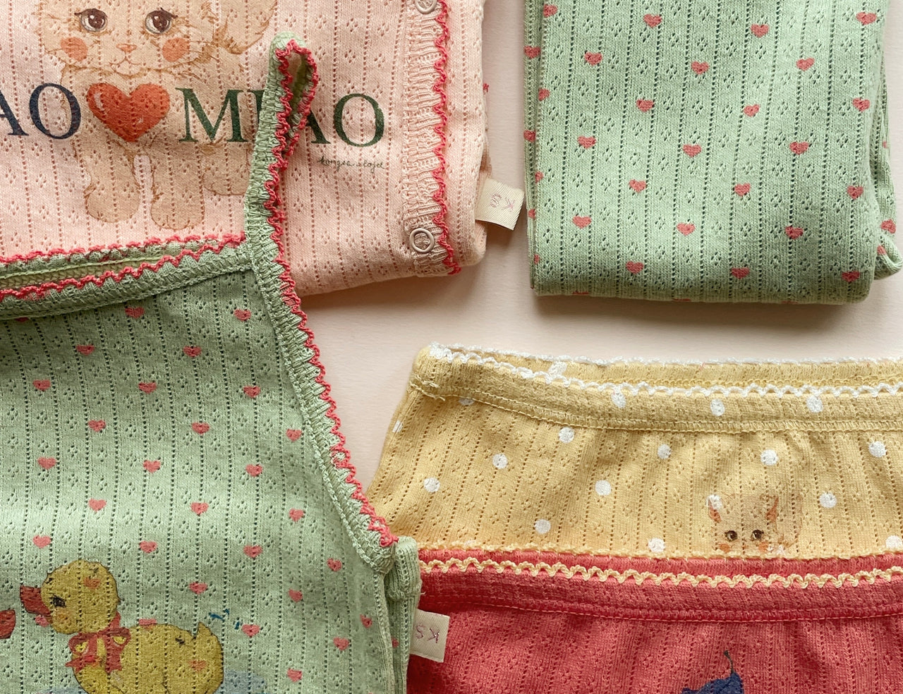 Konges Sløjd A/S JERSEY PANTS coeur lint
