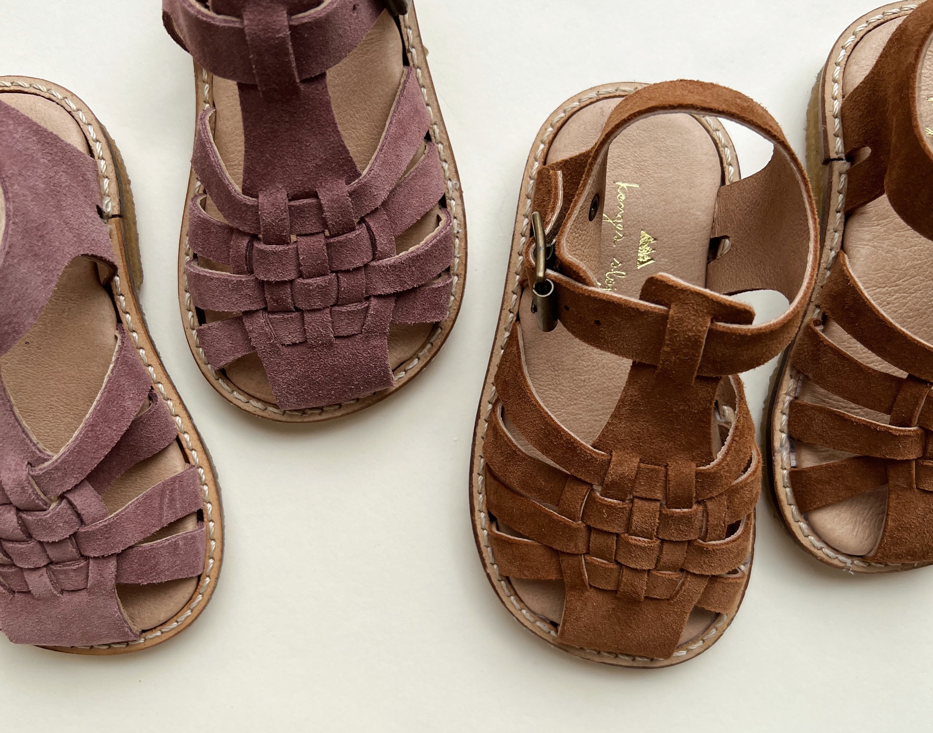 Konges Sløjd A/S Leren Sandalen cognac