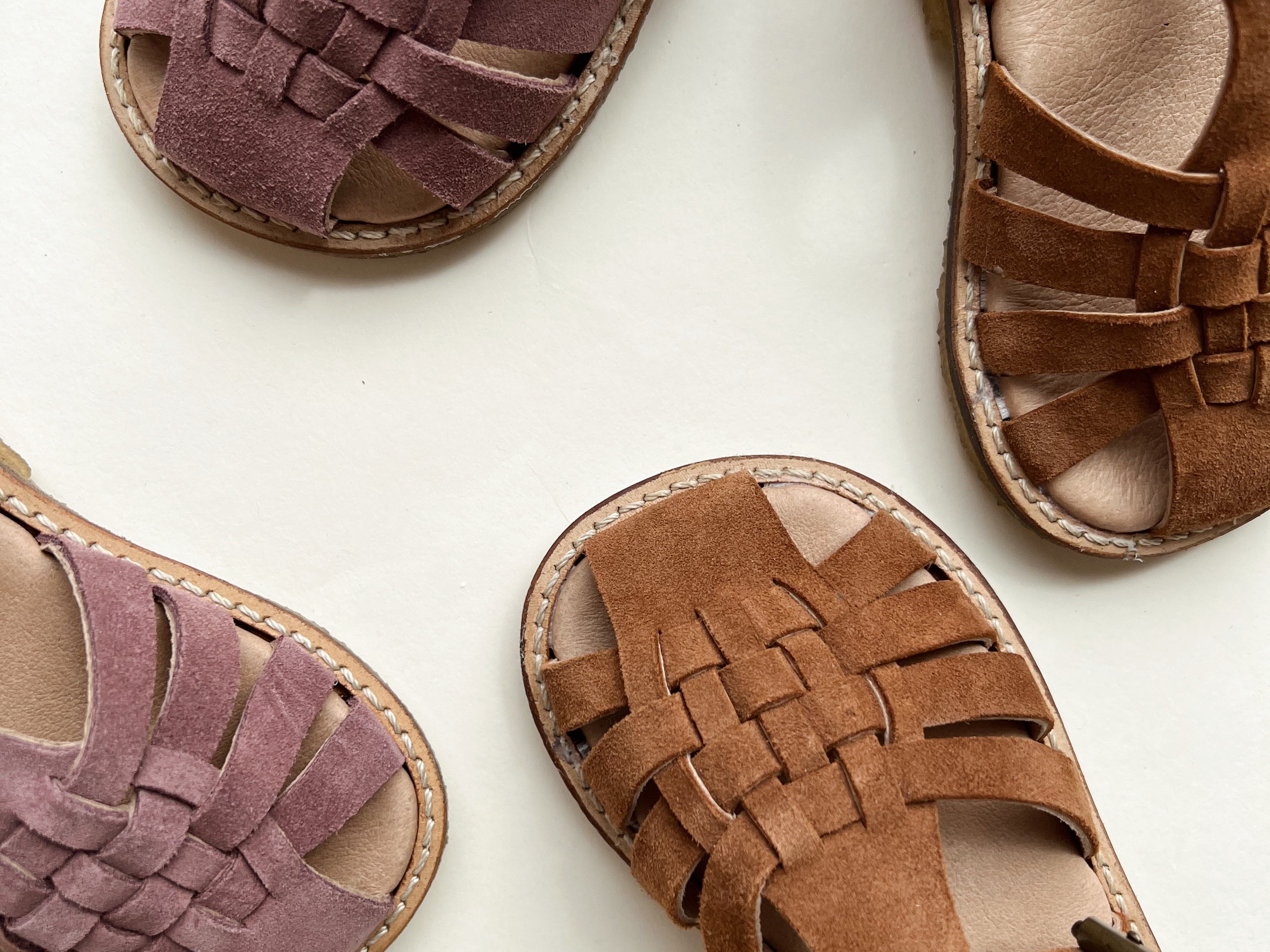 Konges Sløjd A/S Leren Sandalen cognac