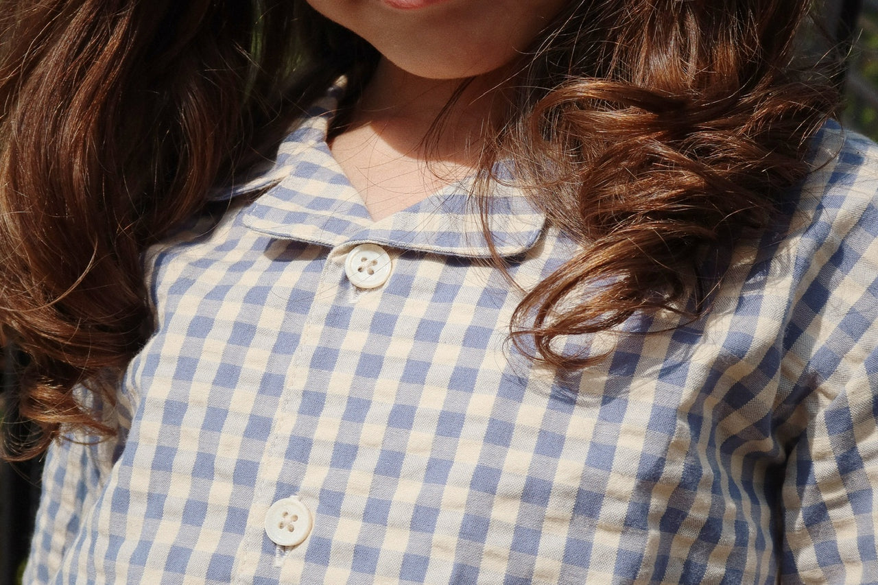 Konges Sløjd A/S WOVEN SHORT SLEEVE SHIRTS captains blue check