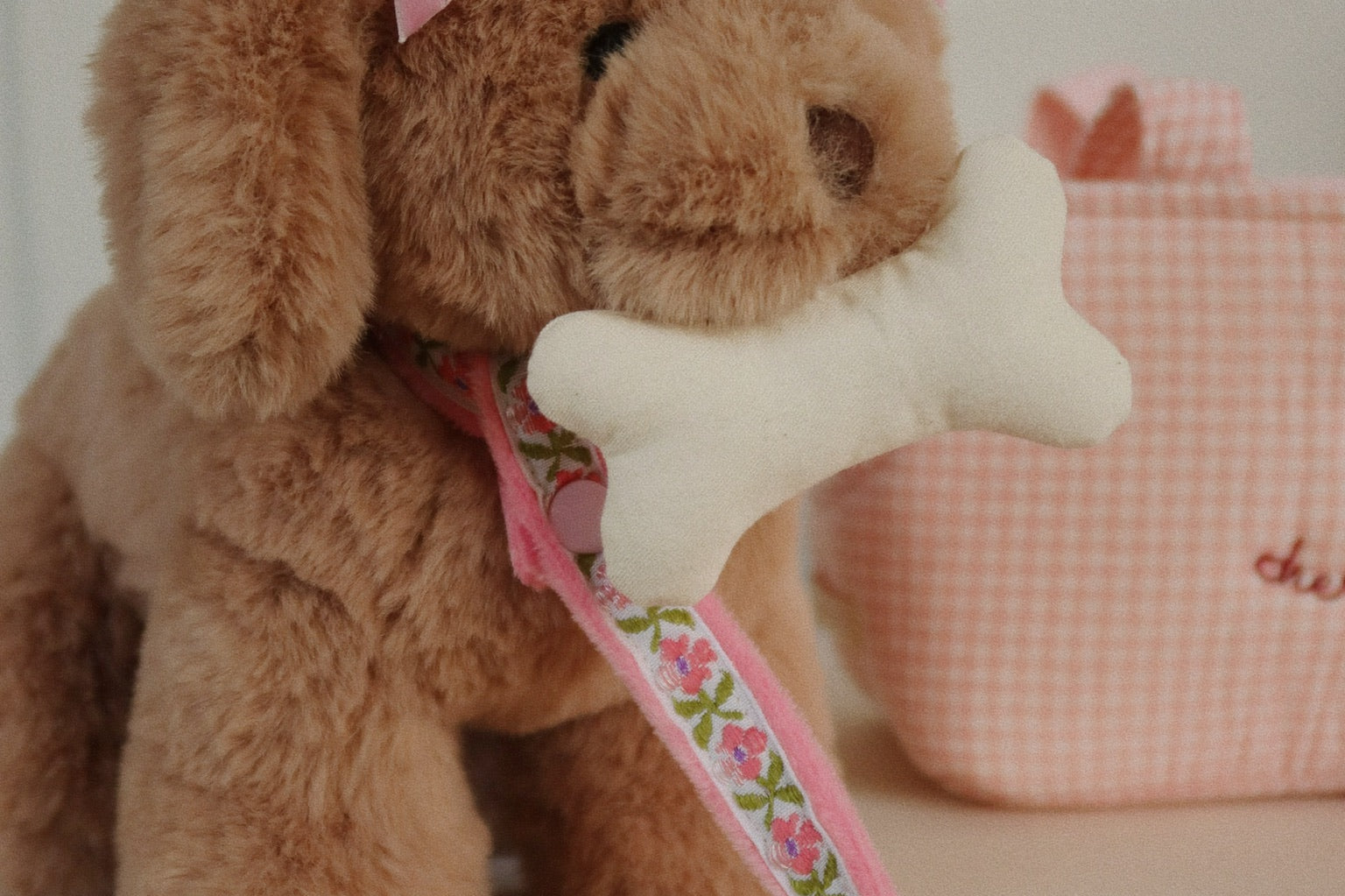 Konges Sløjd A/S Knuffeldieren pink check