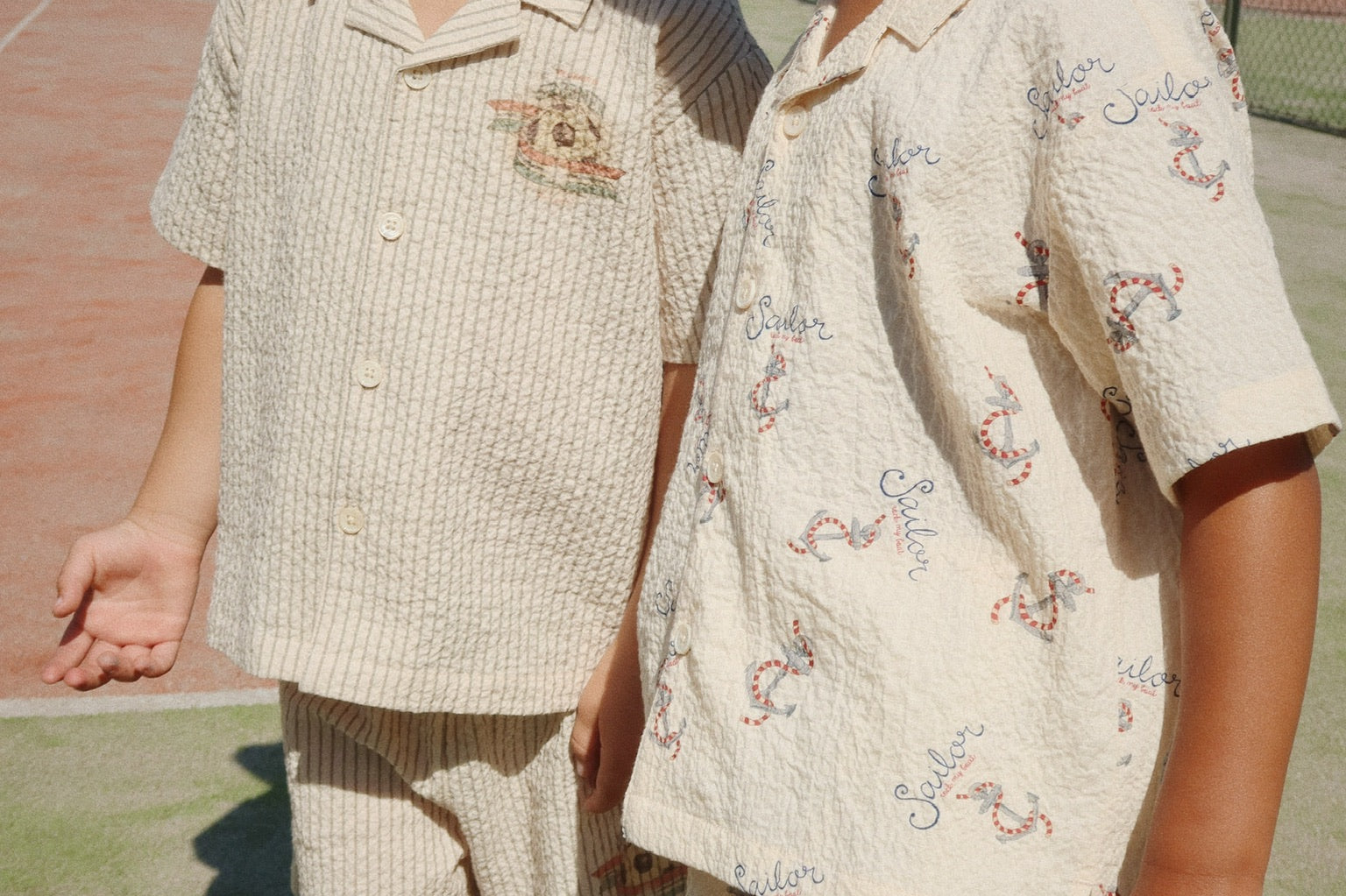 Konges Sløjd A/S Geweven Shirts Met Korte Mouwen stripe bluie