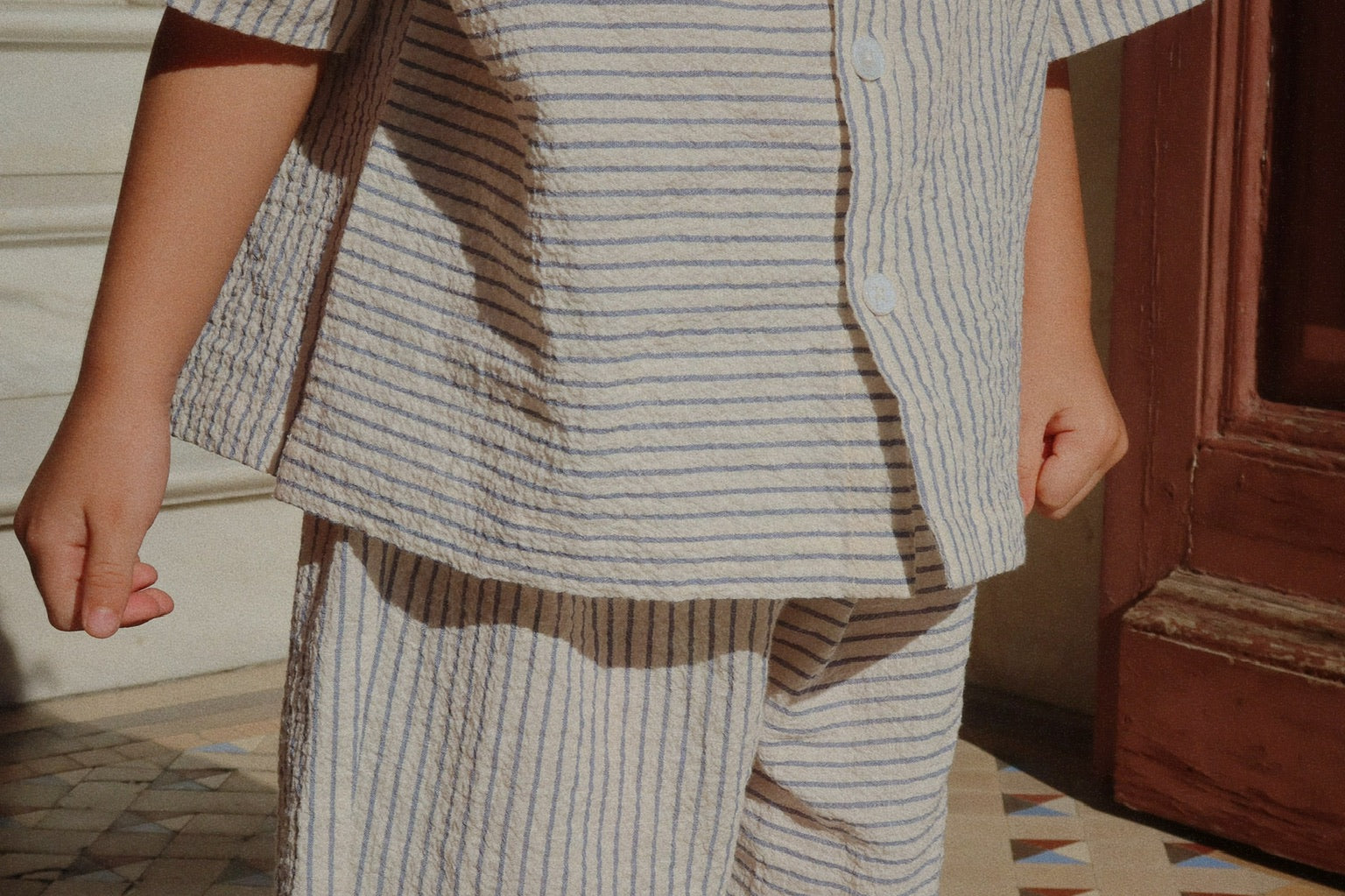 Konges Sløjd A/S Geweven Shirts Met Korte Mouwen stripe bluie