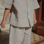 Konges Sløjd A/S Geweven Shirts Met Korte Mouwen stripe bluie
