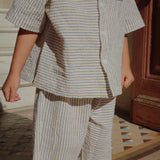 Konges Sløjd A/S Geweven Shirts Met Korte Mouwen stripe bluie