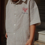 Konges Sløjd A/S Geweven Shirts Met Korte Mouwen stripe bluie