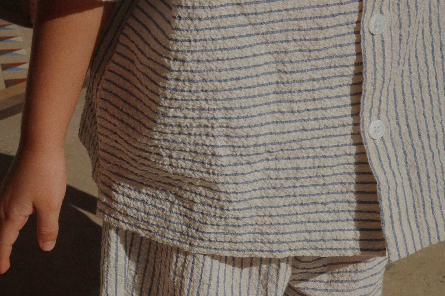 Konges Sløjd A/S Geweven Shirts Met Korte Mouwen stripe bluie