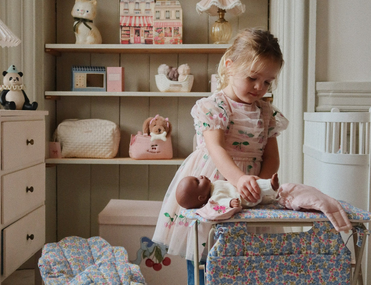Konges Sløjd A/S WOVEN DRESSES ma grande cerise pink glitter