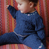 Konges Sløjd A/S KNITTED PANTS ensign blue