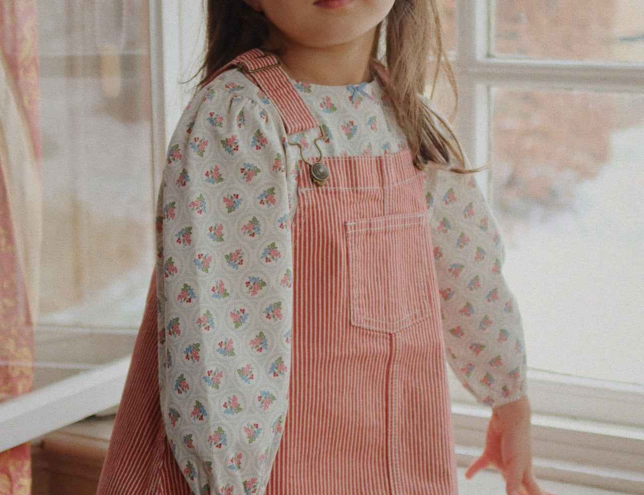Konges Sløjd A/S WOVEN DRESSES milk rouge stripe