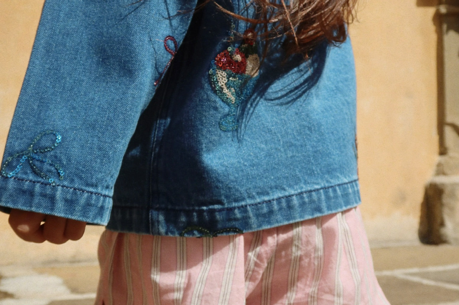 Konges Sløjd A/S WOVEN SHORTS & BLOOMERS basil/orchid/bleu stripe