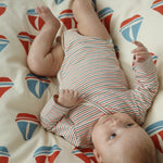 Konges Sløjd A/S Rompers stripe tricolore petit