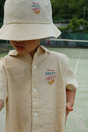 Konges Sløjd A/S WOVEN SHORT SLEEVE SHIRTS sea mist